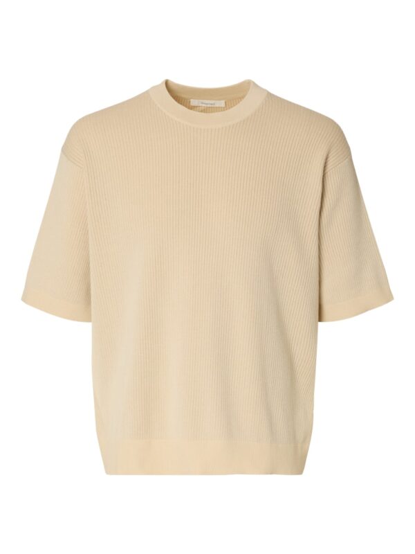 SELECTED MEN Slhmattis ss Plaited Relaxed Crew Neck