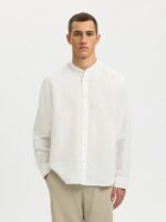 SELECTED MEN Slhregclay Linenblend ls Shirt Band - Image 6