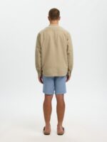 SELECTED MEN Slhregclay Linenblend ls Shirt Band - Image 2