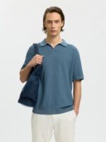 SELECTED MEN Slhmattis ss Linen Blend Struc Polo - Image 3