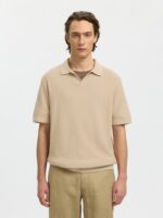 SELECTED MEN Slhmattis ss Linen Blend Struc Polo