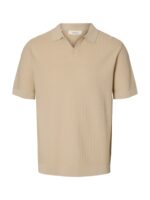 SELECTED MEN Slhmattis ss Linen Blend Struc Polo - Image 2